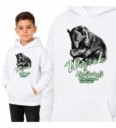 Bluza z kapturem dziecięca Patriotyczna NIEDŹWIEDŹ WOJTEK
